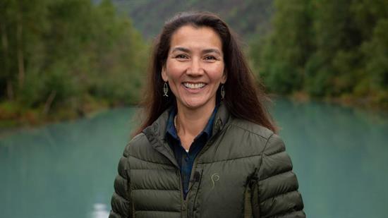 Rep. Peltola smiling wearing a jacket